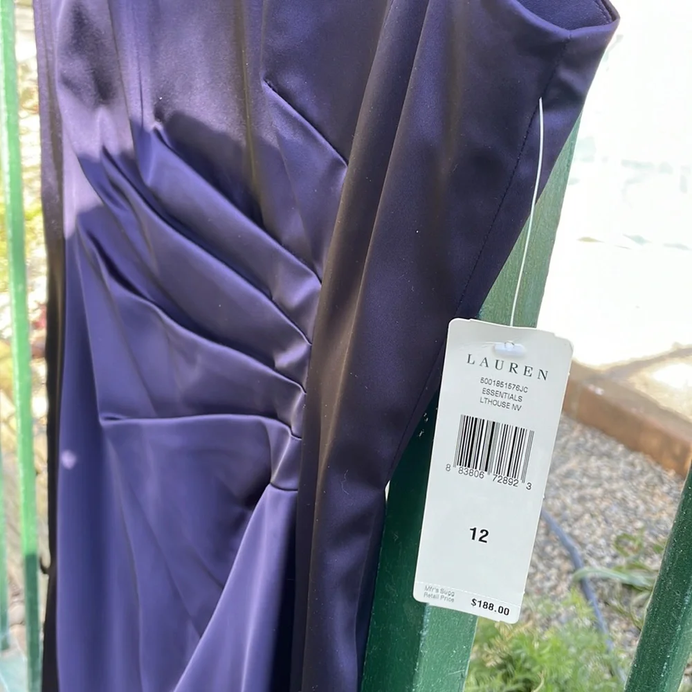 Lauren Sz12 Special Occasion Dress Navy - Picture 3 of 7